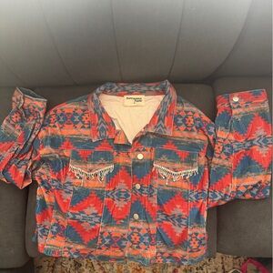 Cropped Western Jeweled Jacket